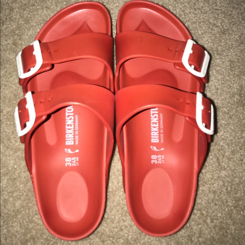 LIKE NEW Red Birkenstock’s